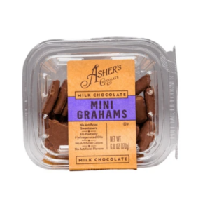 Asher's Milk Chocolate Mini Grahams 6oz Fresh Pack 6ct